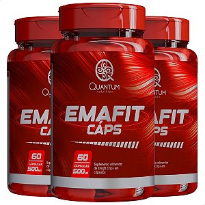3 Potes Emafit Cáps Kit 180 Cáps - Quantum
