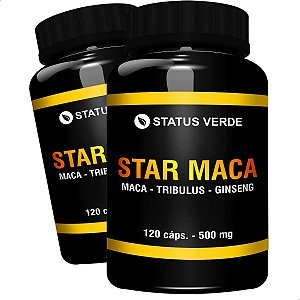 2 Potes Star Maca Kit 240 Cáps - Status Verde