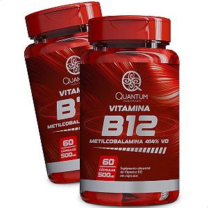 2 Potes Vitamina B12 Kit 120 Cáps - Quantum