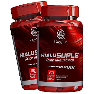 2 Potes HialuSuple Ácido Hialurônico Kit 120 Cáps - Quantum