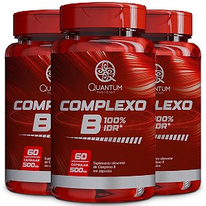 3 Potes Complexo B Kit 180 Cáps - Quantum