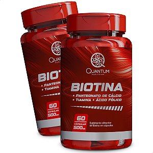 2 Potes Biotina Kit 120 Cáps - Quantum