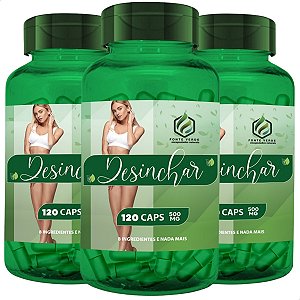 3 Potes Desinchar Dia Kit 360 cáps - Fonte Verde