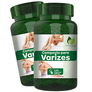 2 Potes Composto Para Varizes 120 Cáps - Fonte Verde