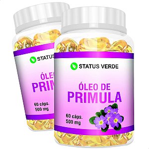 2 Potes Óleo de Primula Kit 120 Cáps - Status Verde