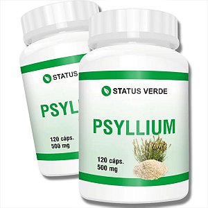 2 Potes Psyllium Kit 240 Cáps - Status Verde