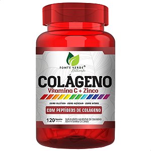 Colágeno + Vit. C + Zinco 120 Cáps - Fonte Verde