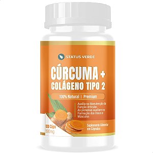 Cúrcuma + Colágeno Tipo 2 120 Cáps - Status Verde