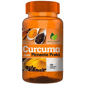 Cúrcuma com Pimenta Preta 120 Cáps - Fonte Verde