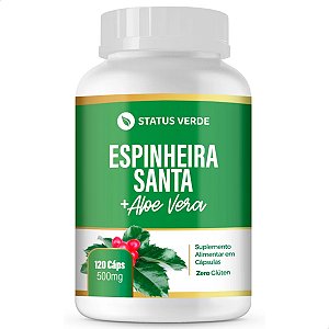 Espinheira Santa + Aloe Vera 120 Cáps - Status Verde