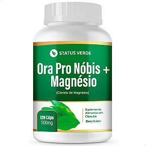 Ora Pro Nóbis + Magnésio 120 Cáps - Status Verde
