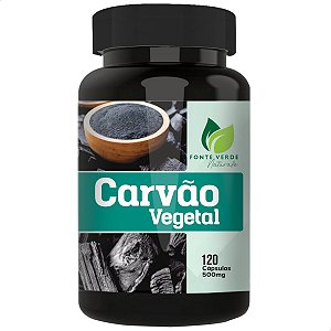 Carvão Vegetal 120 Cápsulas - Fonte Verde