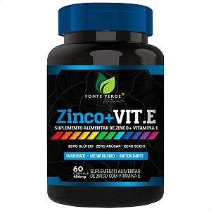 Zinco + Vitamina E 60 Cápsulas - Fonte Verde