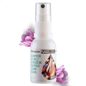 Spray Composto de Mel e Extrato de Própolis 30 ml Sabor: Malva - Minamel