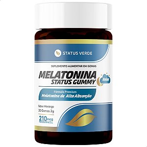 Melatonina Status Gummy 30 Gomas - Status Verde