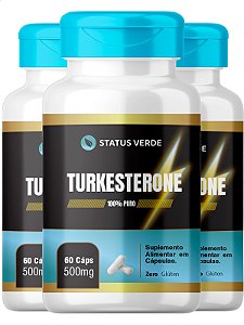 3 Potes Turkesterone 60 Cáps - Status Verde