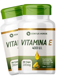 2 Potes Vitamina E Kit 120 Cáps - Status Verde