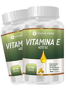 2 Potes Vitamina E Kit 240 Caps - Status Verde