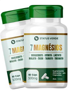 2 Potes 7 Magnesio Kit 120 Caps - Status Verde