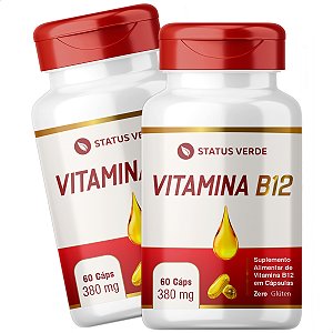 2 Potes Vitamina B12 SoftGel 60 Cáps - Status Verde