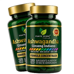 2 Potes Ashwagandha 120 Cáps - Fonte Verde