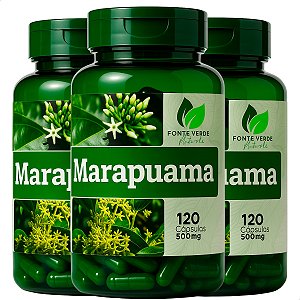 3 Potes Marapuama 120 Cáps - Fonte Verde