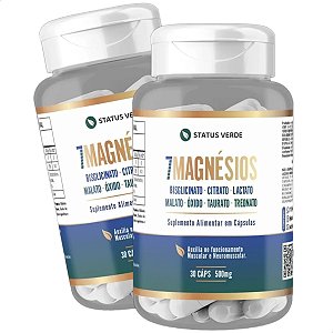 2 Potes 7 Magnésios 30 Cáps - Status Verde