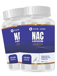 2 Potes Nac N-acetilcisteína 120 Caps - Status Verde