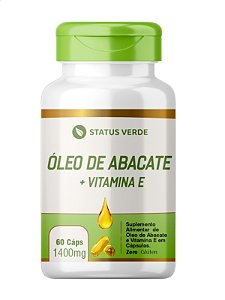 Óleo de Abacate + Vitamina E 60 Cápsulas 1400Mg - Status Verde