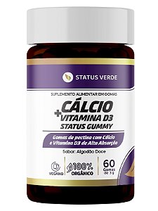 Calcium e Vitamina D3 60 Gomas - Status Gummy