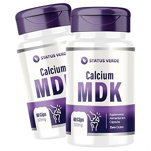 2 Potes Calcium MDK 60 Cápsulas 1000mg - Status Verde