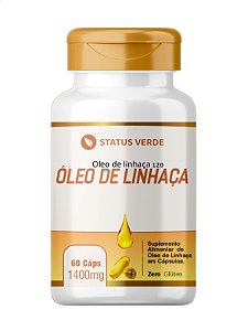 Óleo de Linhaça 60 Cápsulas 1400 mg - Status Verde