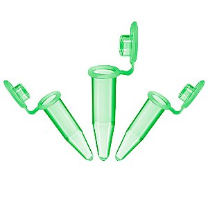 Microtubo Tipo Eppendorf Vol. 0,2ml Tampa Lisa Verde PTC 1000und