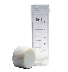 Tubo para Congelamento Cap 5ml, Graduado, Rosca Ext, Anel Vedação, PP, PCT 100und