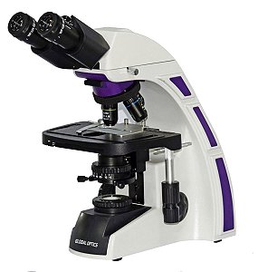 Microscopio Binocular Otica Finita Acromatico Led Aumento 1000x Com Seta