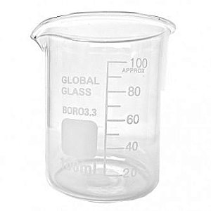Bequer Forma Baixa 250ml Graduado Vidro Boro 3.3 - CX/ 12 un
