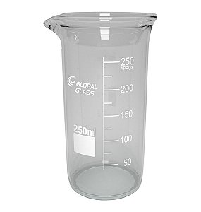 Bequer Forma Alta 400ml Graduado Vidro Boro 3.3 - CX/ 8 un