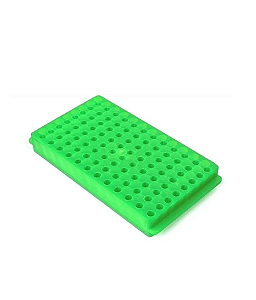 Estante Dupla Face Autoclavável em PP P/ 96 Microtubos de 0,5 e 1,5/2,0ml - Verde