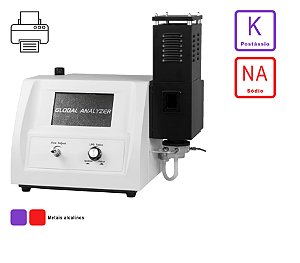 Fotometro de Chama - Digital K, Na com Impressora Embutida