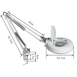 Lupa com Led de Bancada com Iluminacao LED Bivolt