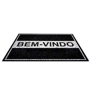 TAPETE CAPACHO PVC VINÍLICO PRETO METRO QUADRADO
