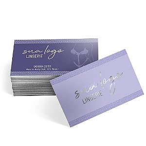 CARTÕES DE VISITA COUCHÊ 300G HOT STAMPING LAM FOSCA FV E HOTSTAMPING FR - 4X4 - 1000unid