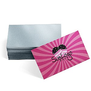 CARTÕES DE VISITA PAPÉIS ESPECIAIS SILVER LUX 300G SEM VERNIZ - 4X0 - 480unid