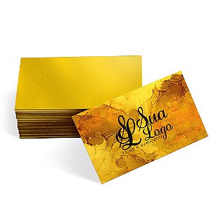CARTÕES DE VISITA PAPÉIS ESPECIAIS GOLD MASTER 300G SEM VERNIZ - 4X0 - 480unid