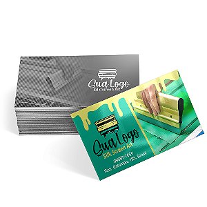 CARTÕES DE VISITA COUCHÊ 300G VERNIZ UV VERNIZ UV TOTAL FRENTE - 4X1 - 1000unid