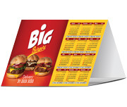 CALENDÁRIO DE MESA BÁSICO COUCHÊ 300G VERNIZ UV TOTAL FRENTE - 4X0 - 500unid