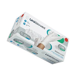 Luva de Procedimento Látex – Unigloves - Tamanho G - Cx com 100 unidade