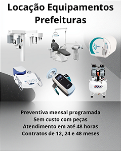 Locação equipamentos - Clínica completa - Prefeituras