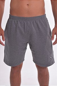 BERMUDA MOLETOM ROUND CINZA