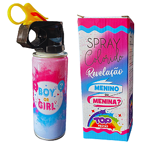 SPRAY REVELAÇÃO PÓ COLORIDO - AZUL OU ROSA